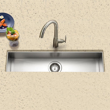 Houzer CTB-3285 Contempo Trough Series Undermount Stainless Steel Bar/Prep Sink Bar Sink - Undermount Houzer